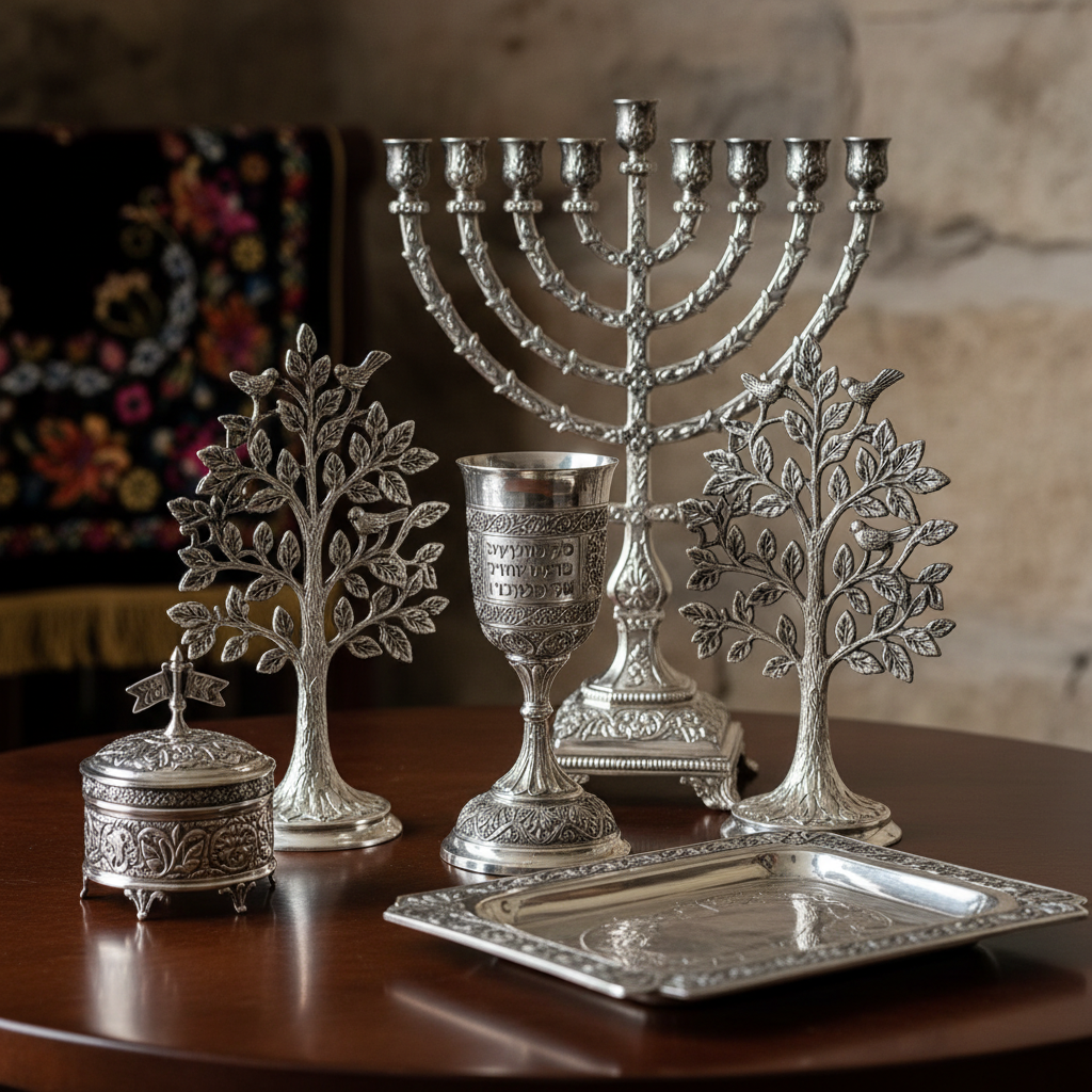 אומנות הכסף היהודי: מסורת עתיקה, עיצוב מרהיב ומתנות נצחיות - פמוטים מכסף לשבת וחגי ישראל